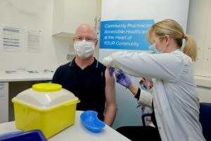 Minister for Health, CMO and CDO Promoting Flu Vaccination in Pharmacy