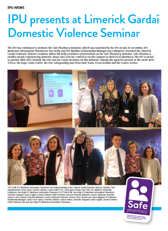 IPU presents at Limerick Gardaí Domestic Violence Seminar