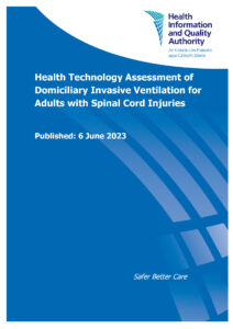 HIQA provides advice on adults with spinal cord injuries who require permanent ventilation at home