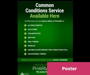 Common Conditions Services – Poster - Pharmacists Plural